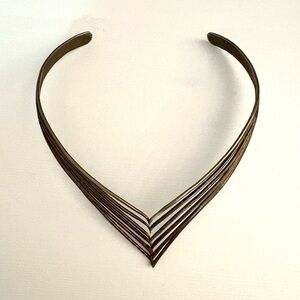 Vintage silver metal choker 1980’s